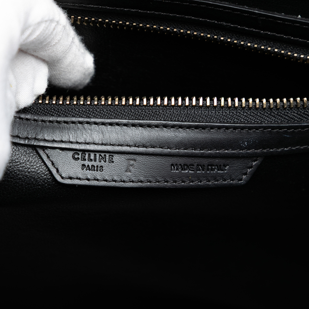 Pre-Loved Celine Mini Tricolor Canvas and Leather Luggage Tote - Picture 5 of 7